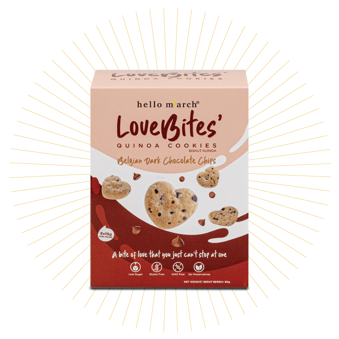 Love Bites' Quinoa Cookies Belgian Dark Chocolate Chips (Gluten Free