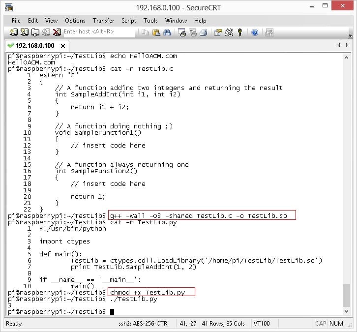 Calling C++ Shared Library from Python Code (Linux Version