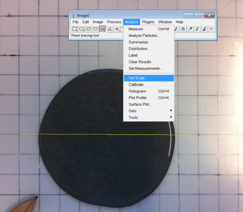 How to Compute the Area of Irregular Shapes using ImageJ ? Algorithms