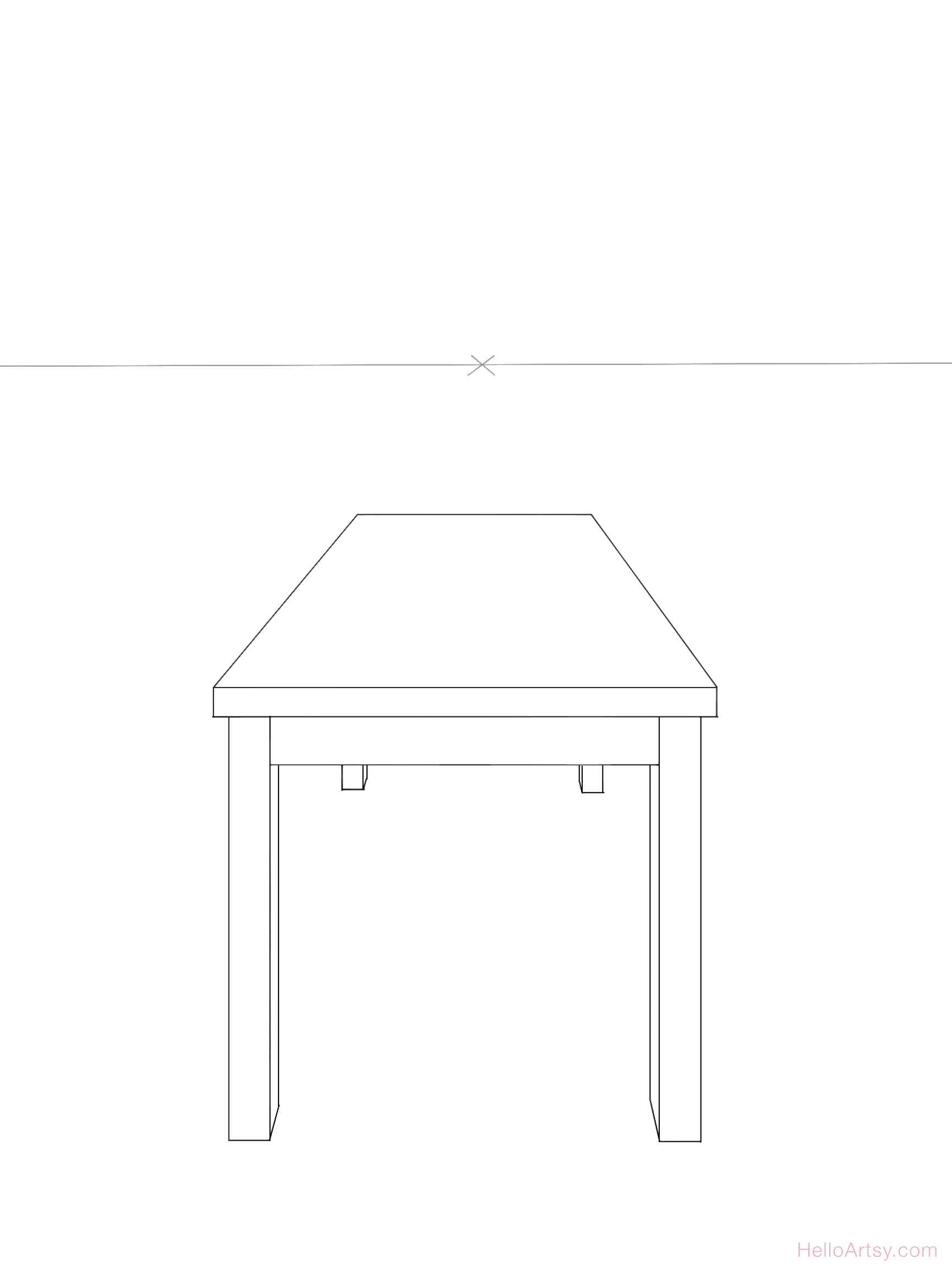 One Point Perspective Table