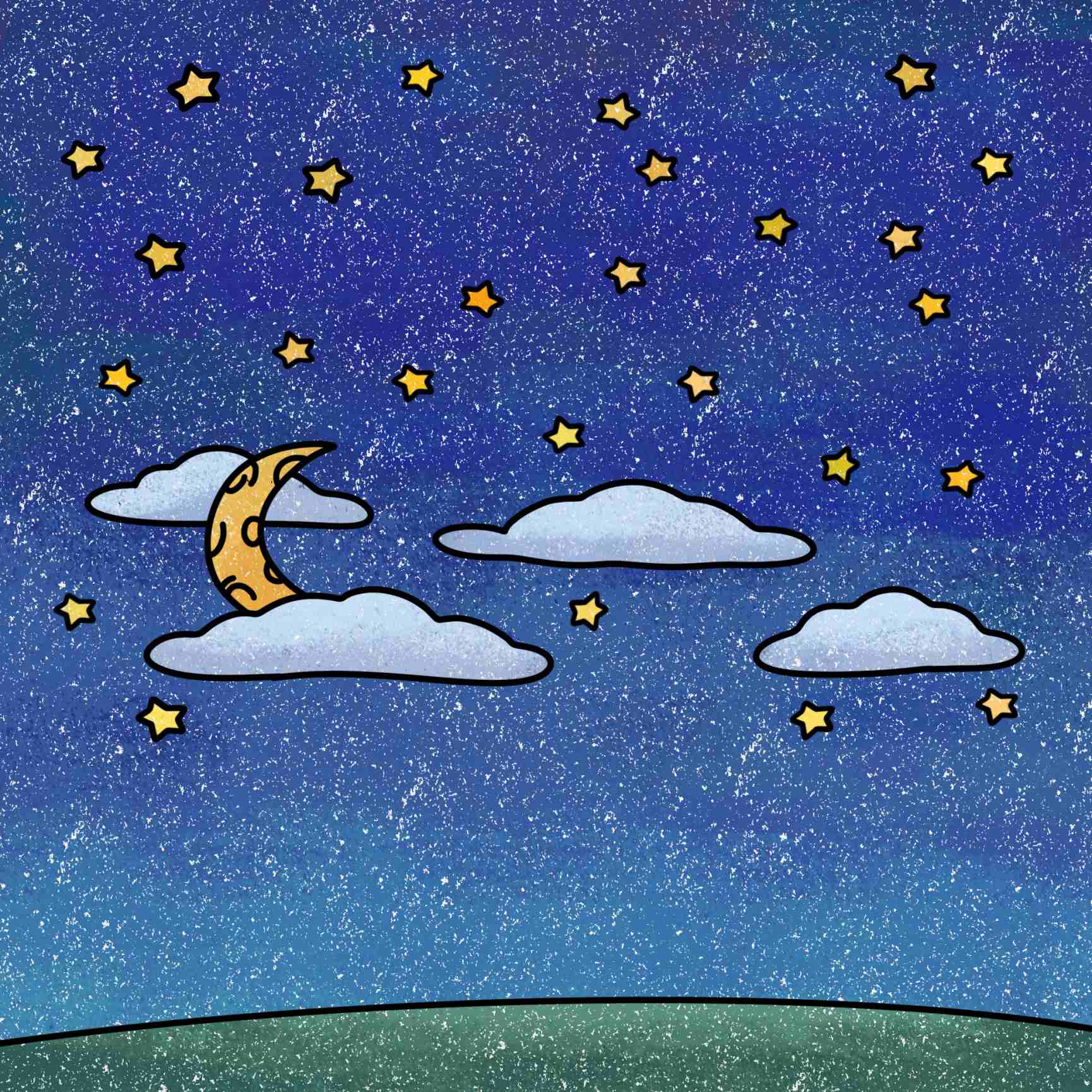 How to Draw a Starry Sky - HelloArtsy