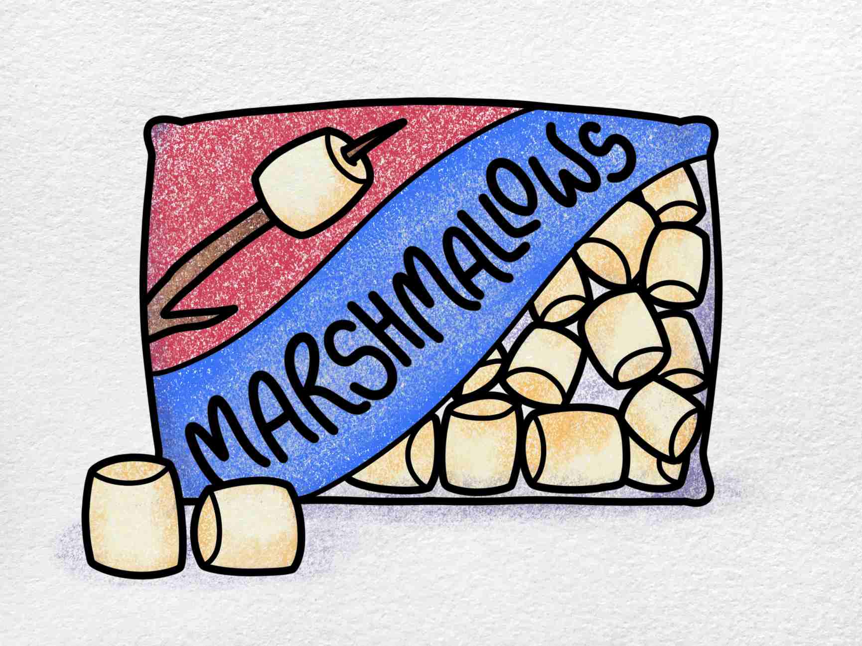 How to Draw Marshmallows HelloArtsy