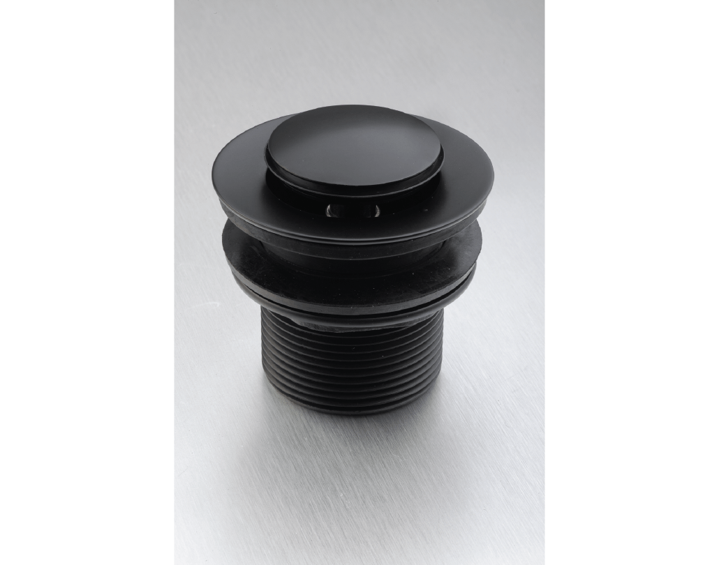 Gio 40x55mm pop up bath waste long matt black Hello Bath