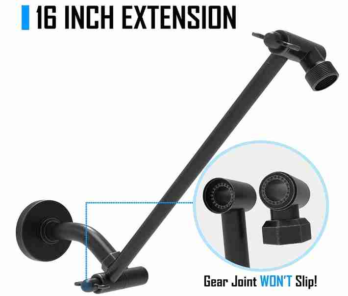 Coeur Designs 16 Inch Extra Long Shower Extension Arm