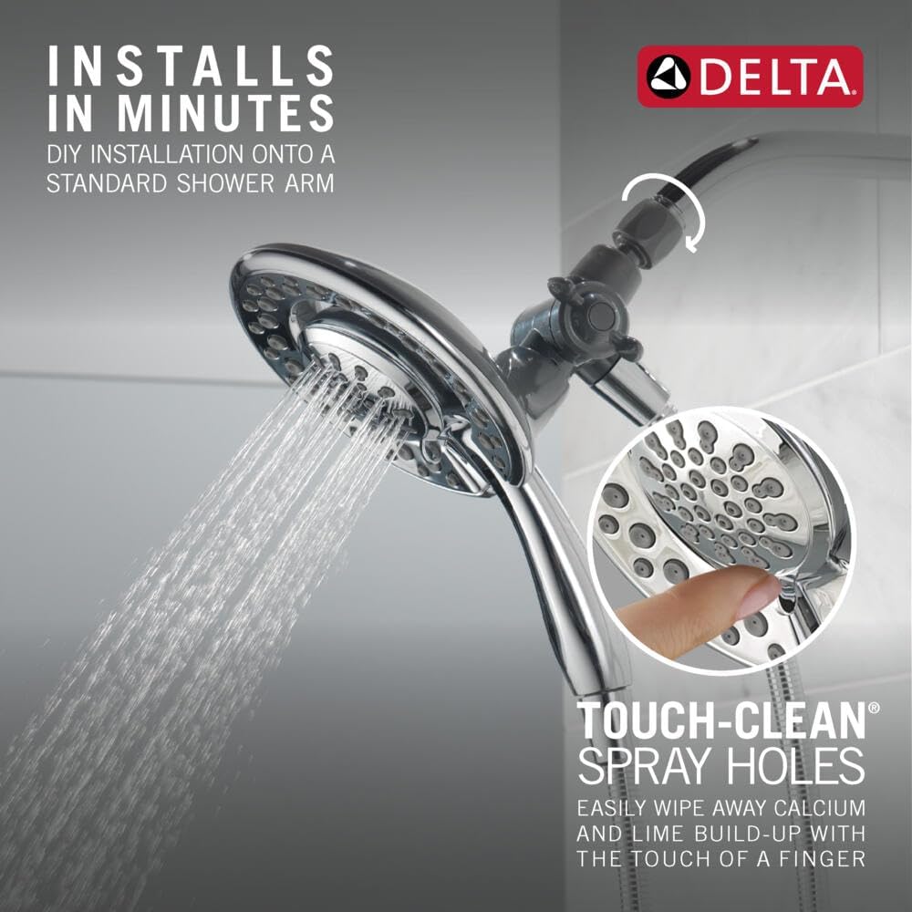 Delta Faucet 4Setting In2ition 2in1 Dual Shower Head Review Hello