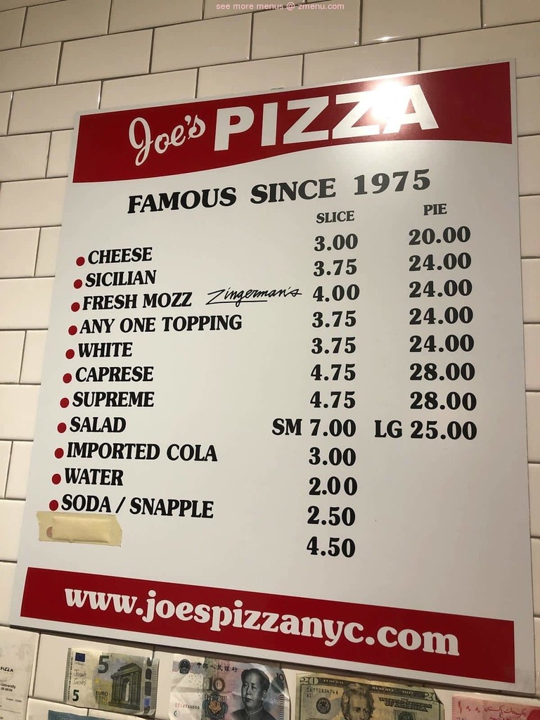 Why You Should Try Pizza At Joe's Pizza Hello, Big Apple