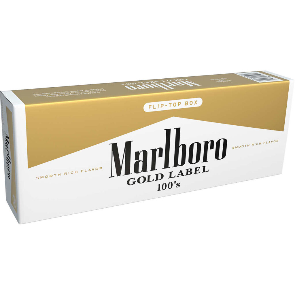 Marlboro Gold Label 100's Box of 10 Packs Hello Cigarettes