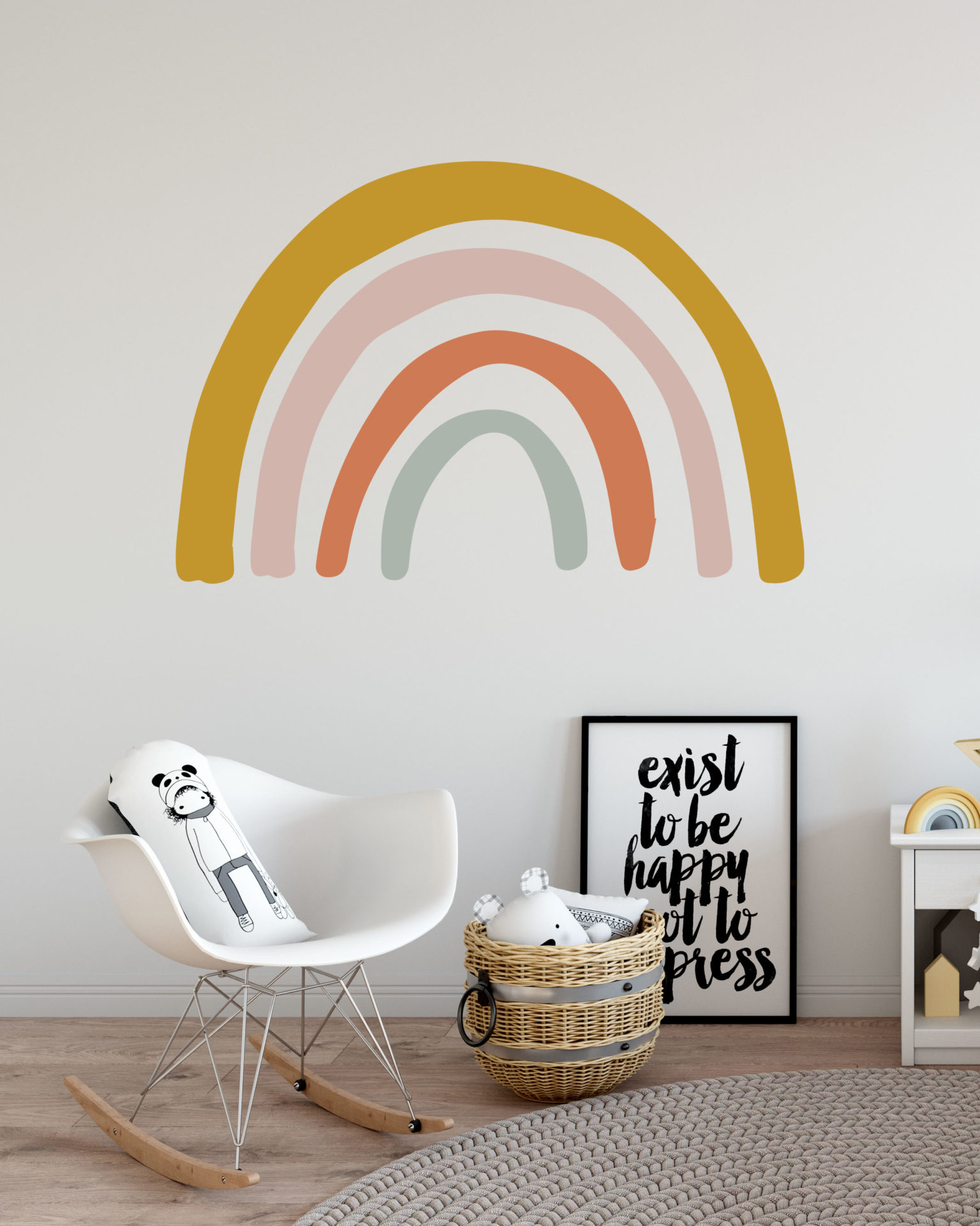 Earthy Large Rainbow Wall Decal Hello Dolly Designs