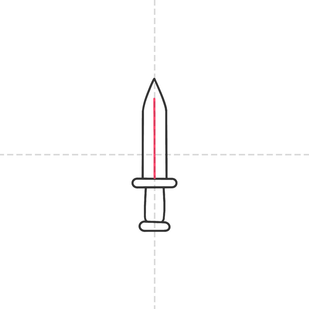 How To Draw A Dagger In (5) Easy Steps For Kids