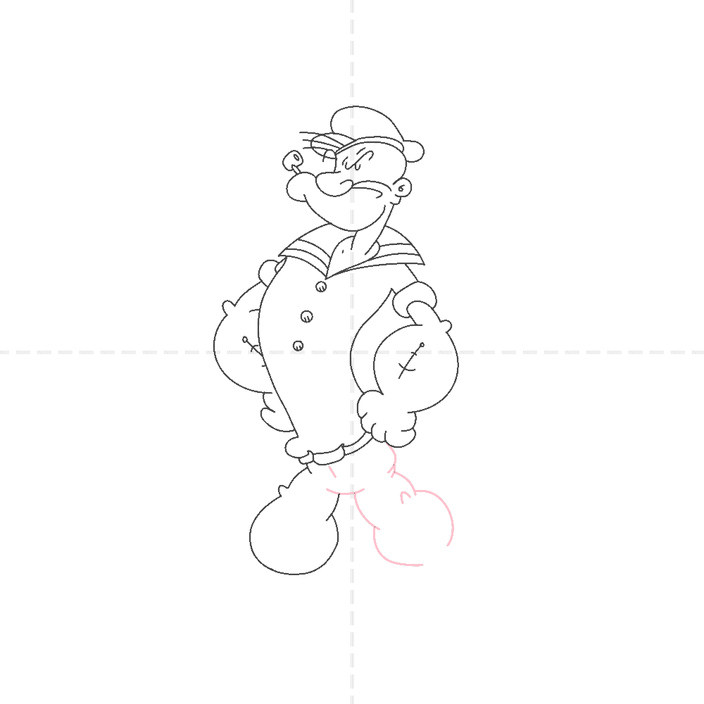 How To Draw Popeye In (18) Easy Steps For Kids