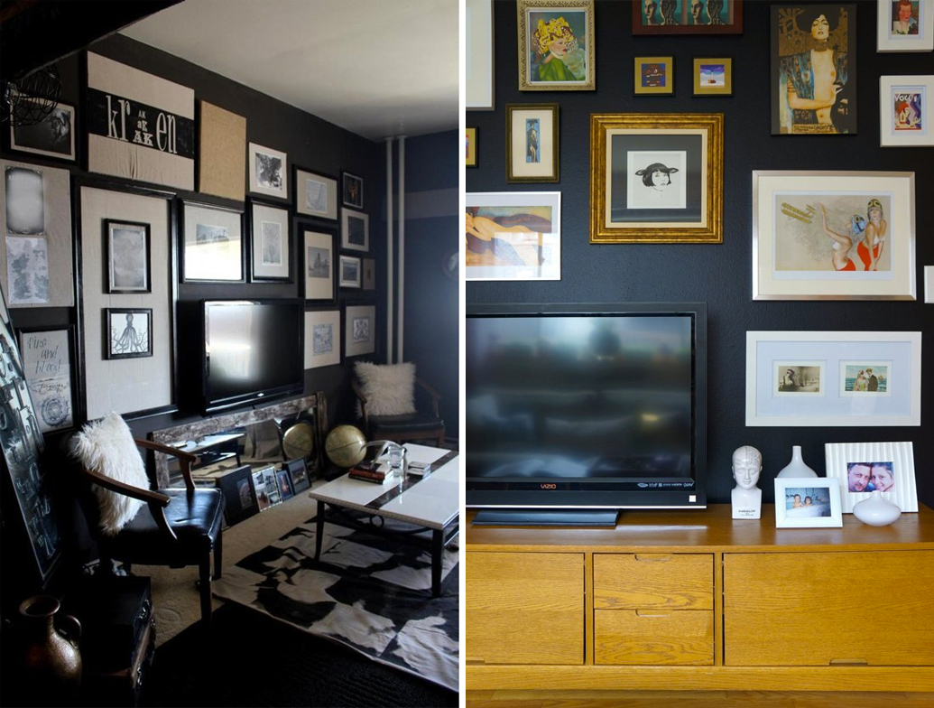 Dark Walls Living Room Ideas