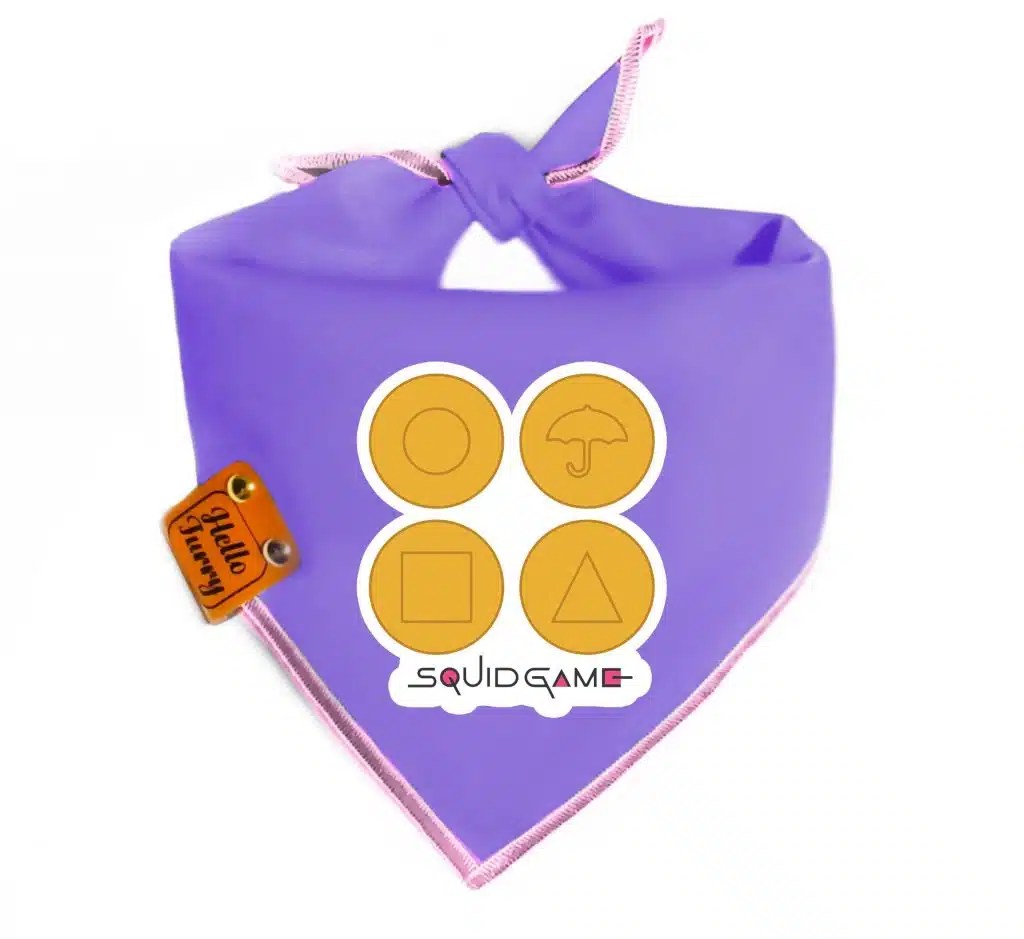 Squid Game ( Triangle Dog Bandana) 4 Design HelloFurry Singapore