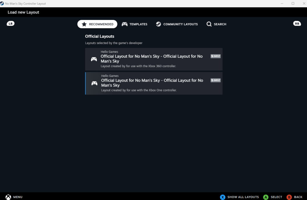 Controller input not working correctly (Steam) Hello Games