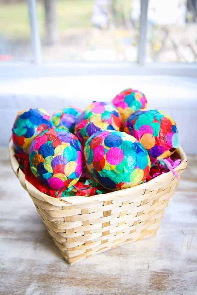 DIY Paper Mache Confetti Eggs Hello Glow