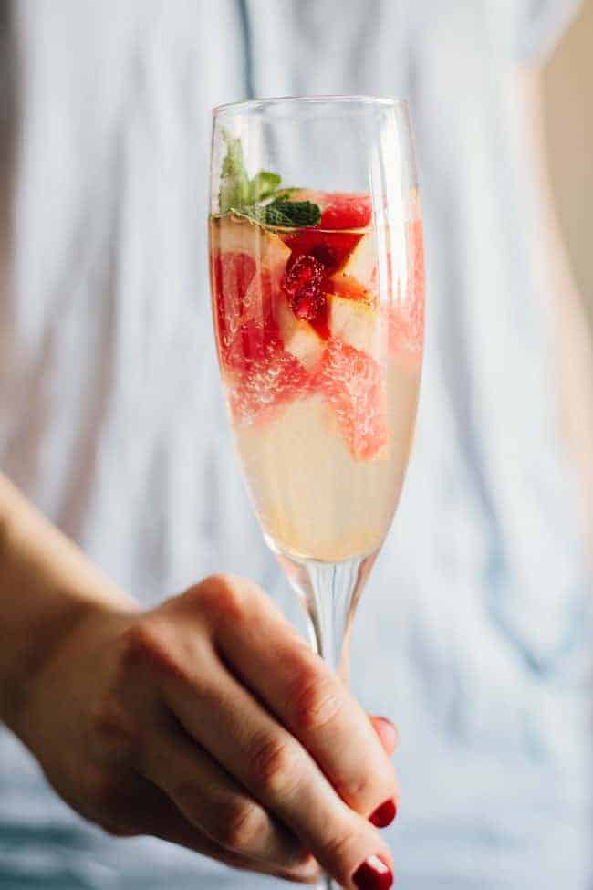 Grapefruit Champagne Cocktail + Next Day Turmeric Detox Tonic Hello