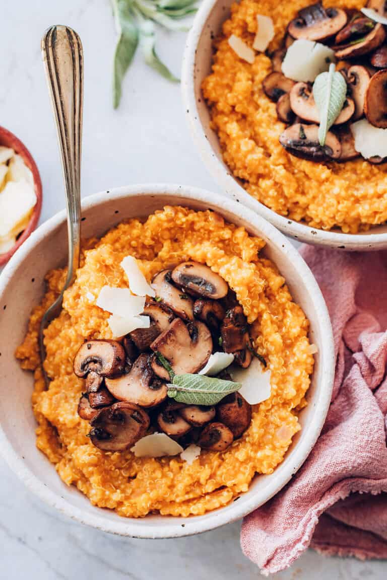 Creamy Pumpkin Quinoa Risotto HelloGlow.co