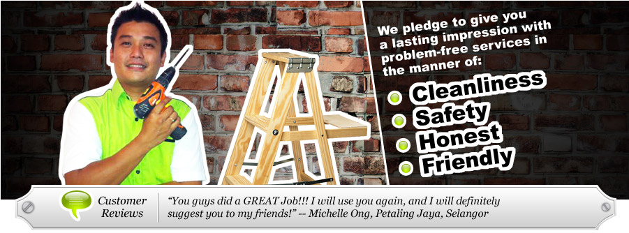 Hello Handyman Home repair & Helping hands in Malaysia No job is