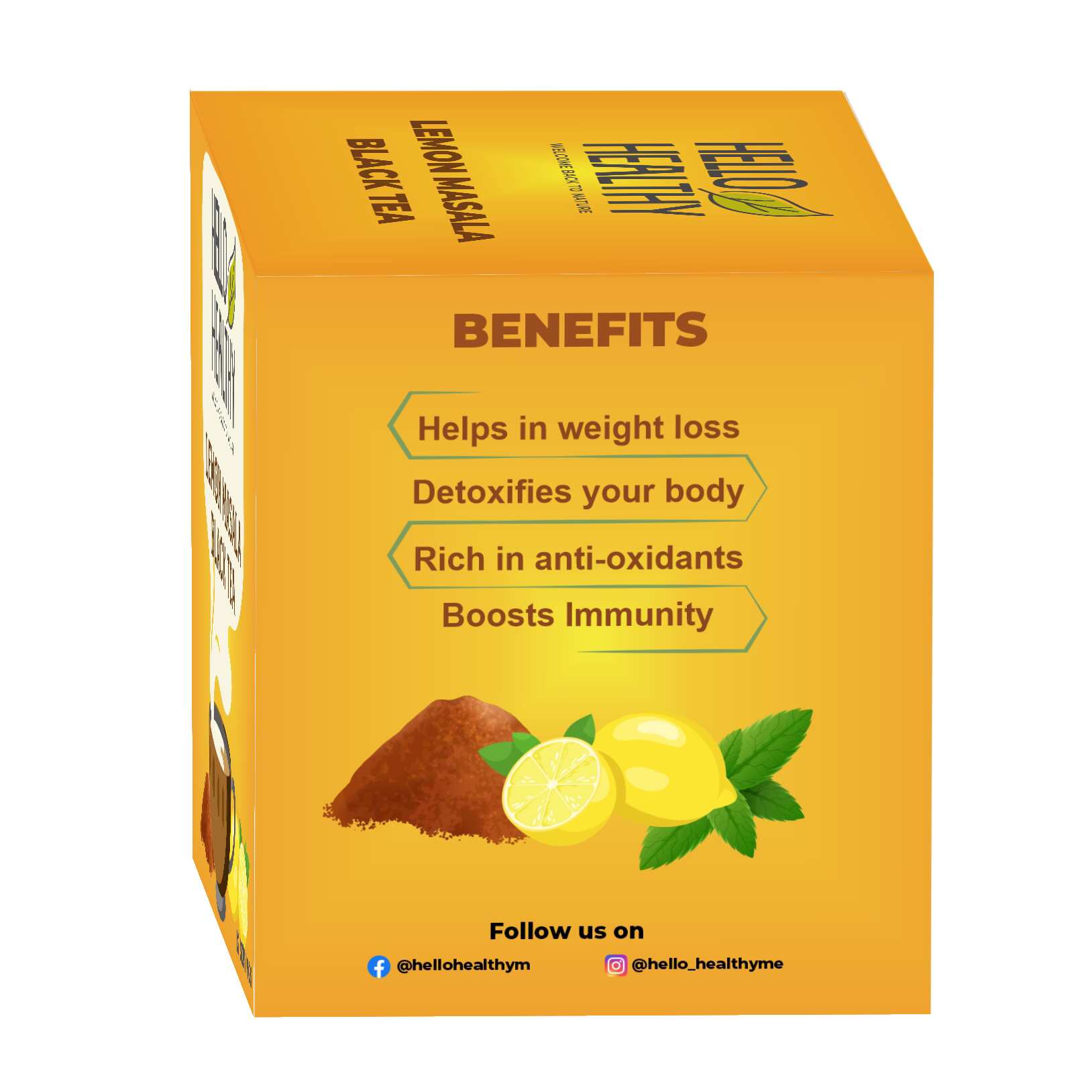 Lemon Masala Black Tea I Pack of Two Hello Healthy