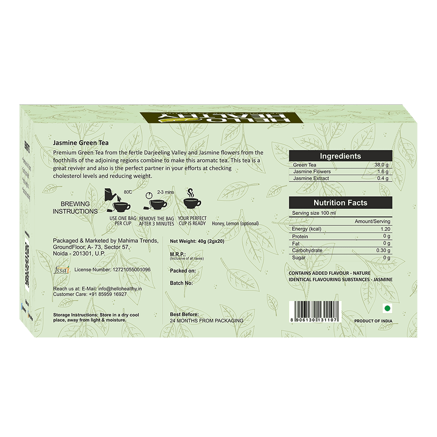 Jasmine Green Tea Hello Healthy