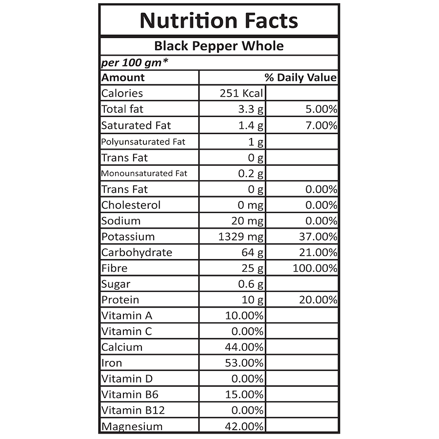 Organic Black Pepper Whole Hello Healthy