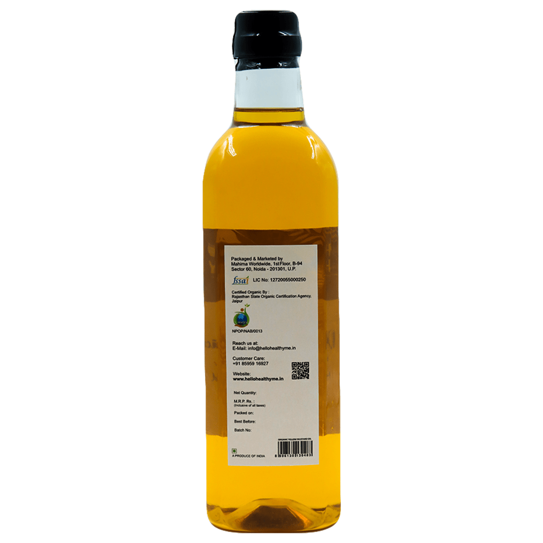 Organic Yellow Mustard Oil Hello Healthy