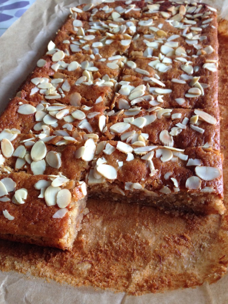 Sticky honey, almond and banana cake Hello! Hooray!