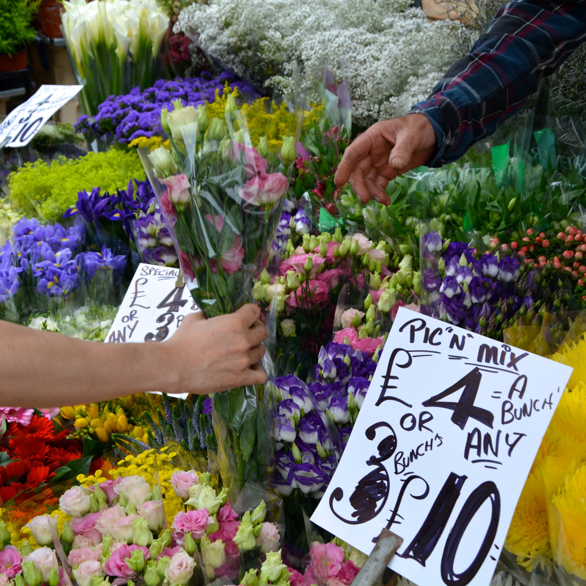 Columbia Road flower market Hello! Hooray!