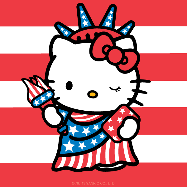 Hello Kitty 4th Of July Coloring Pages