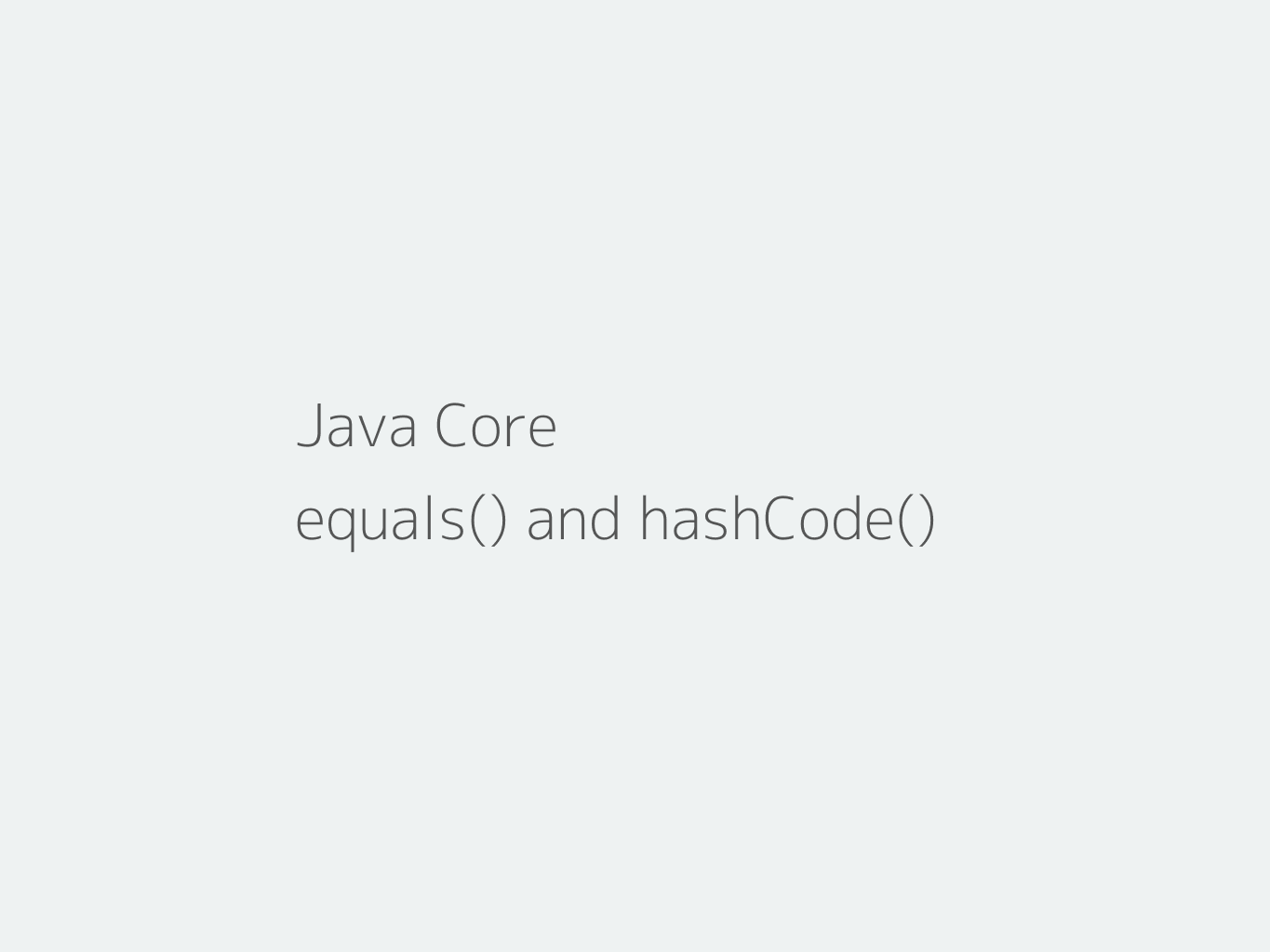 equals and hashCode contract in Java