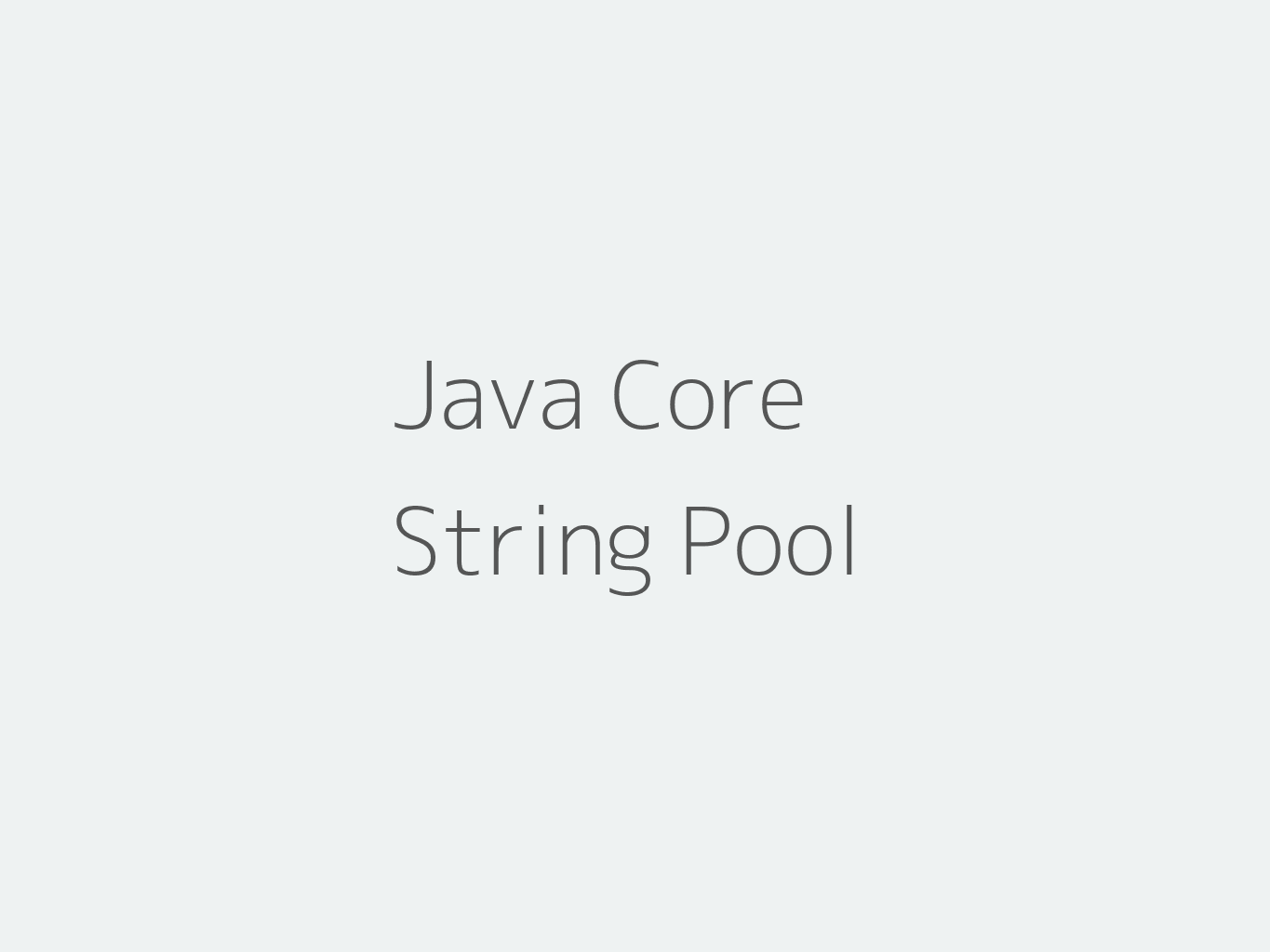 Java String Pool