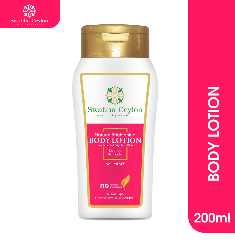 Swabha Ceylon Natural Brightening Body Lotion 200ml hello ladies