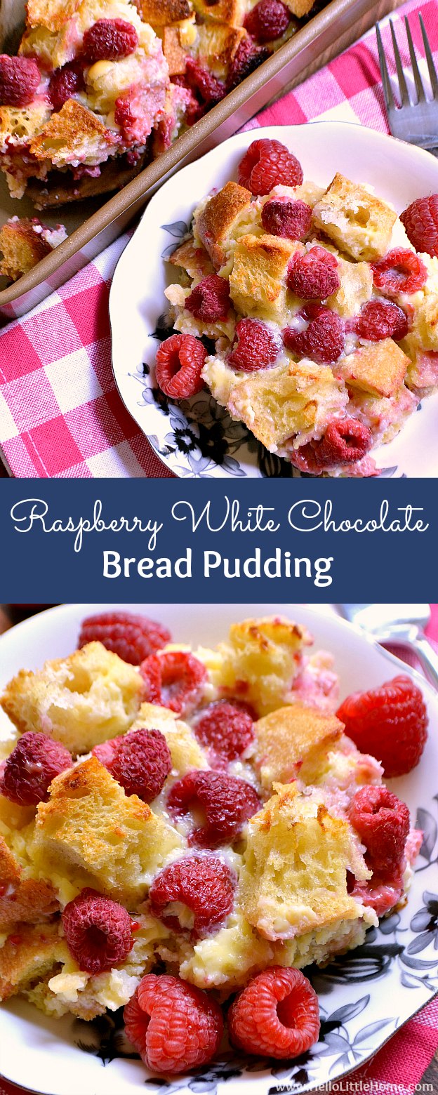 Raspberry White Chocolate Bread Pudding