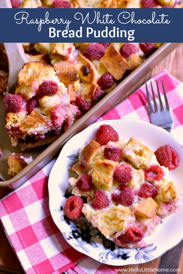 Raspberry White Chocolate Bread Pudding