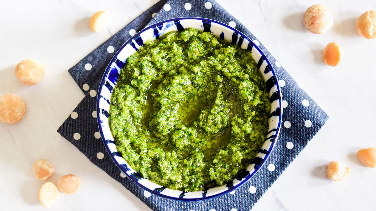 Macadamia Nut Pesto (Easy Recipe) Hello Little Home