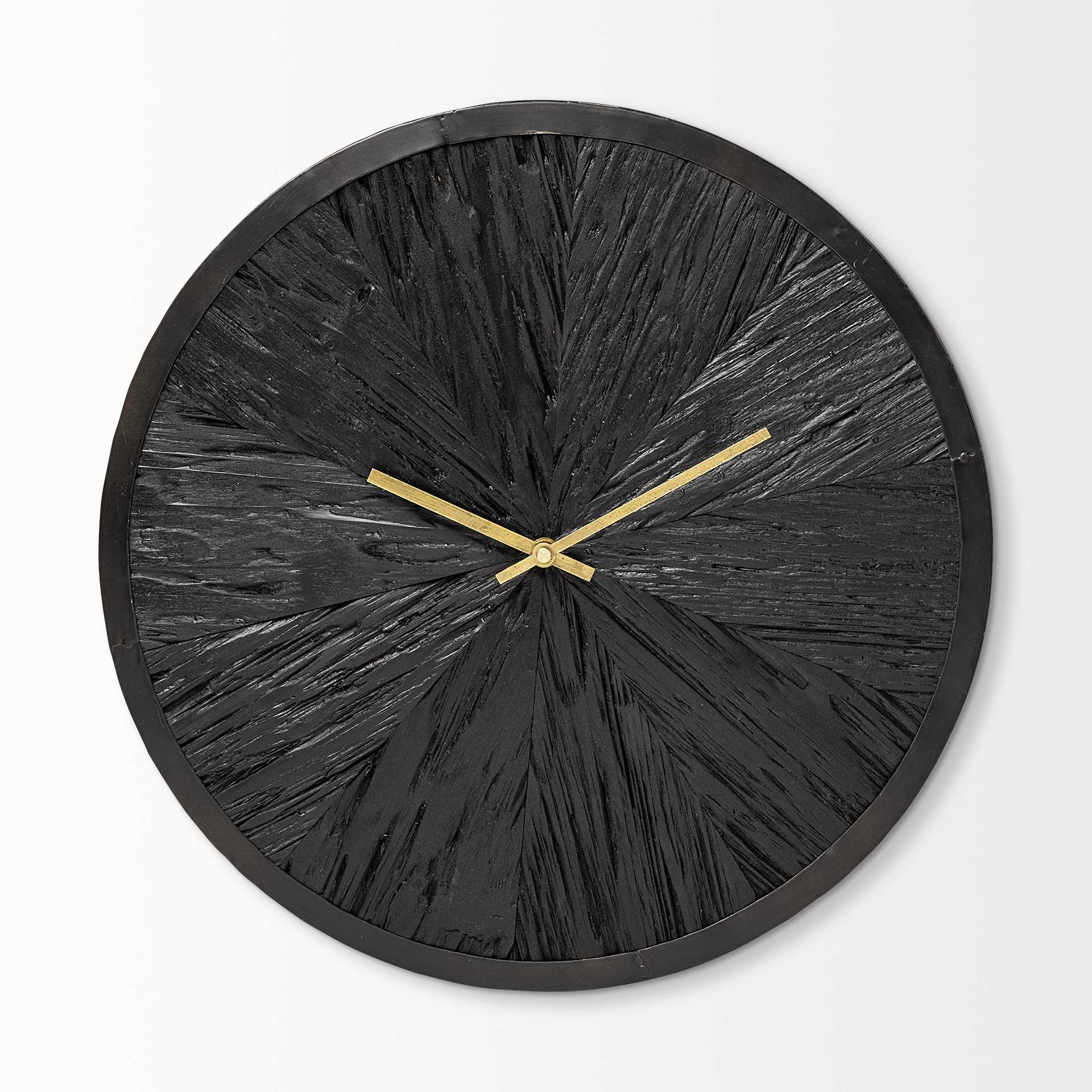 Round Large Black Modern Wall Clock Hello Luxury Life
