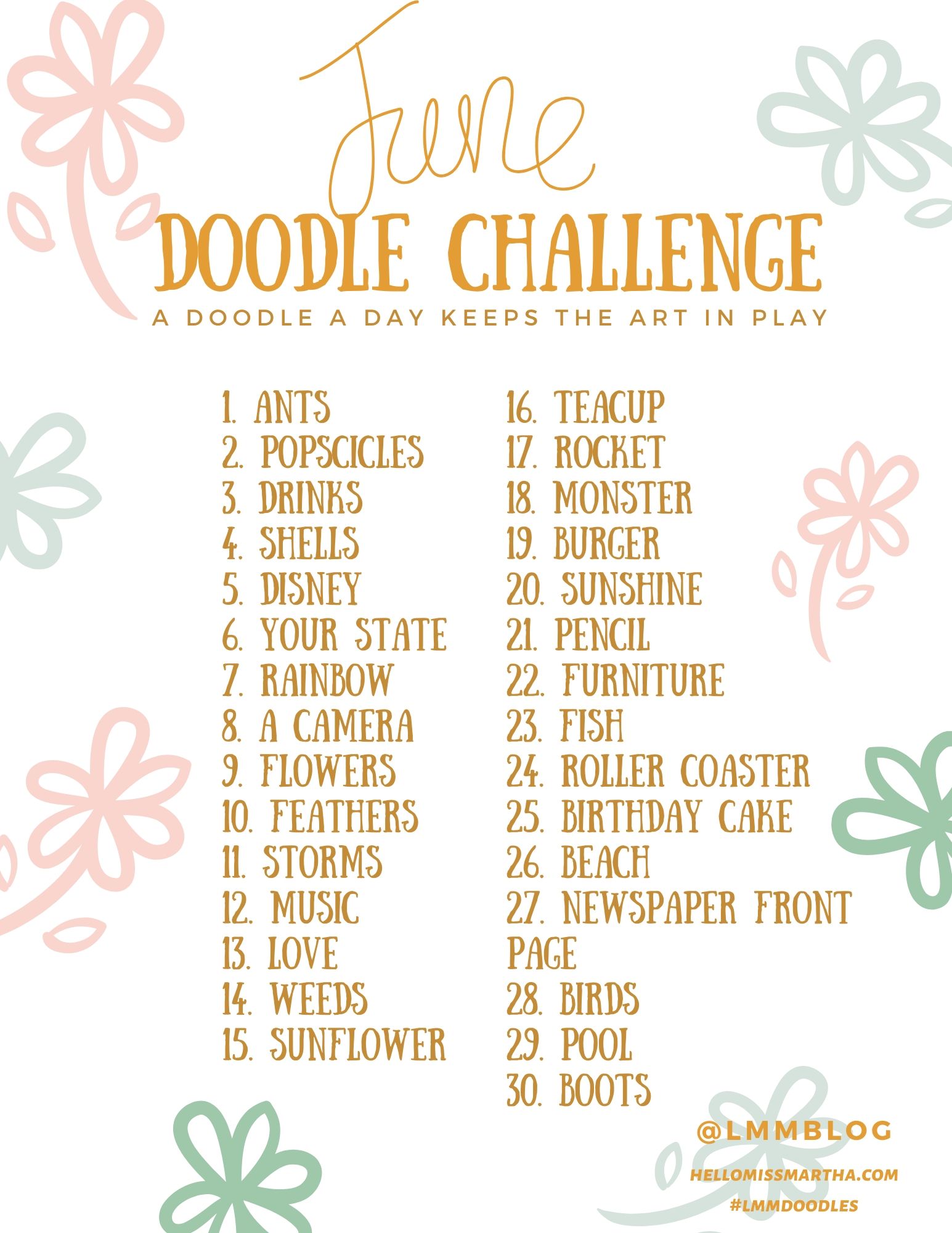 June Doodle Challenge ⋆ Little Miss Martha