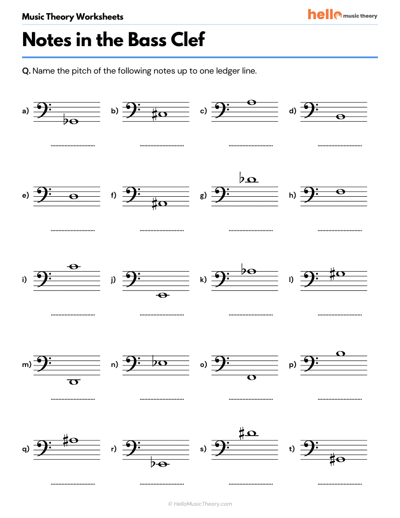 Bass Clef Notes Quiz