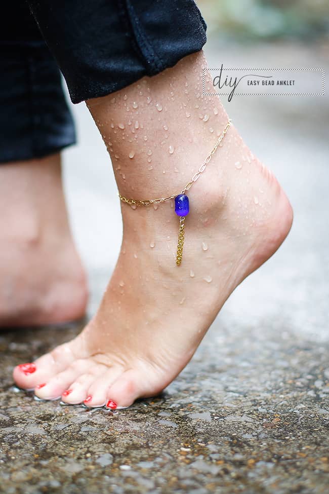 Easy Bead DIY Anklet HelloNatural.co