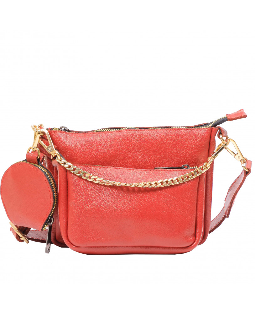 Tsion_ Women's Leather Small Shoulder Bag 3in 1