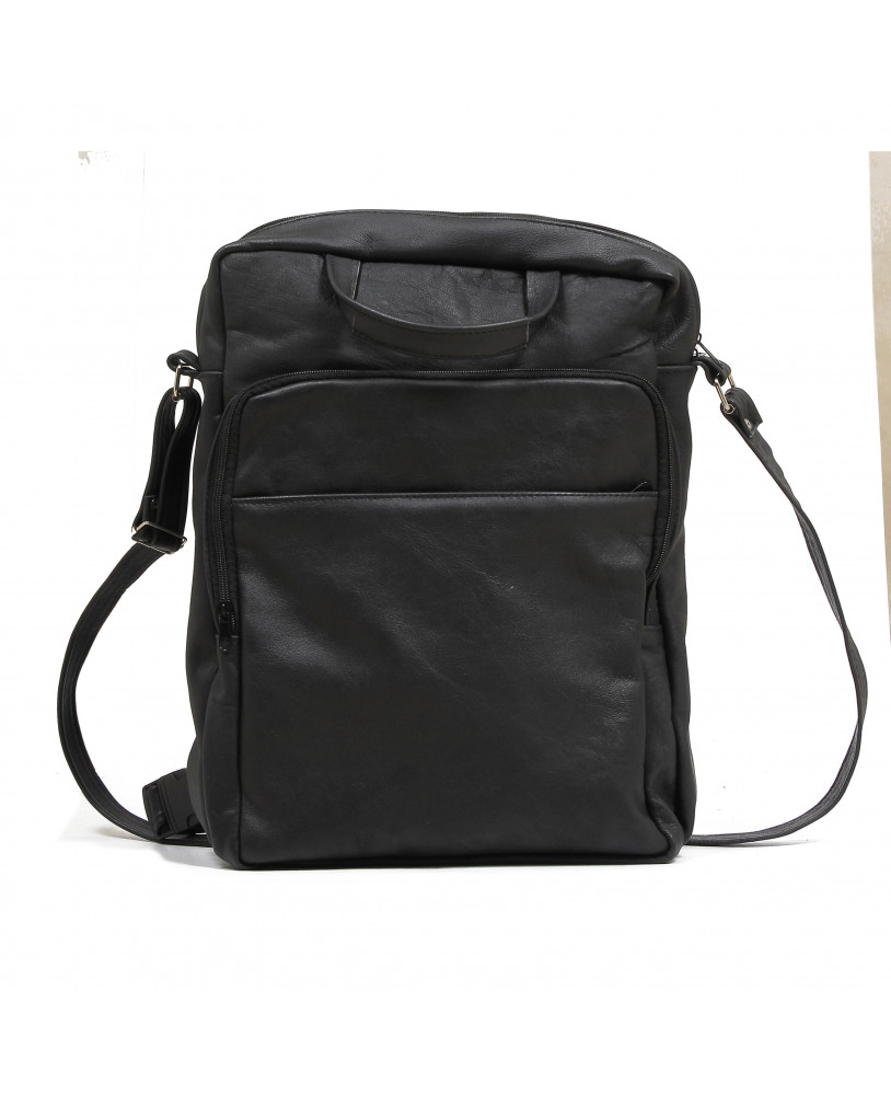 Birhane _Genuine Leather Laptop Backpack/Shoulder Bag
