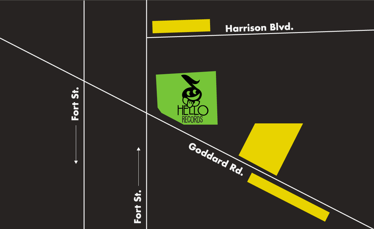 Parking at Hello Records Lincoln Park, MI