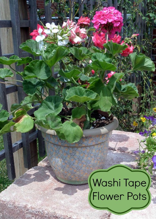 Washi Tape Flower Pots Making Old Things Pretty Hello Sensible