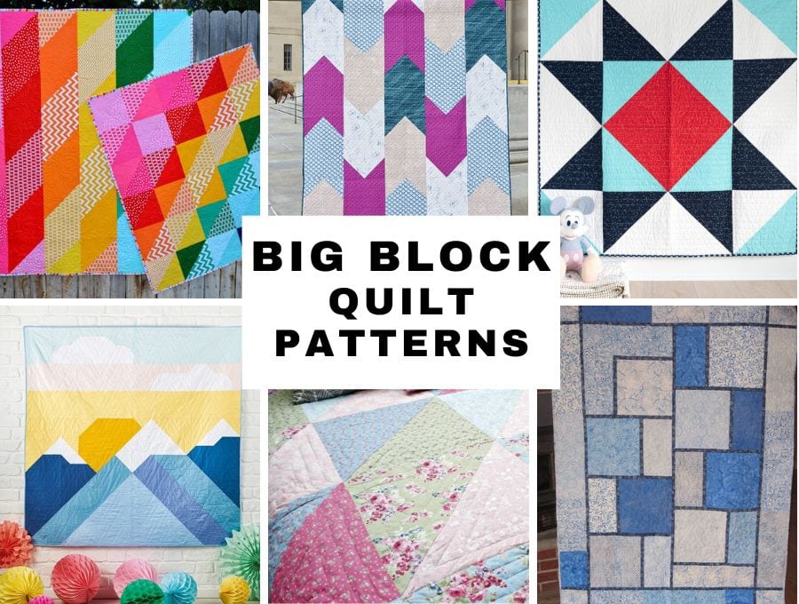Big Block Quilt Patterns (all Free) ⋆ Hello Sewing