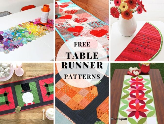 25+ Free Table Runner Patterns To Lift Your Mood ??? Hello Sewing