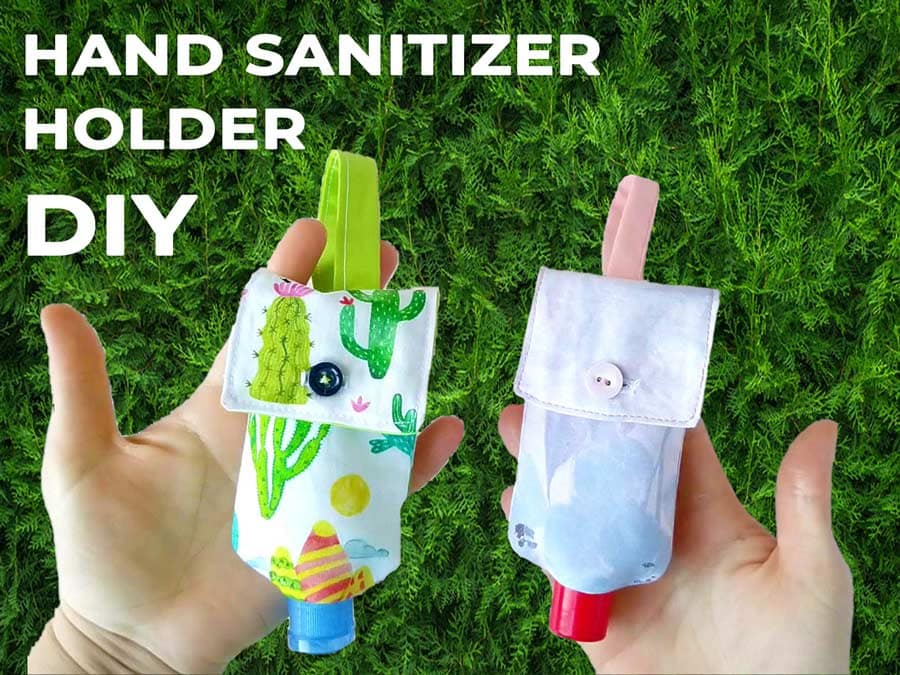 DIY Hand Sanitizer Holder Free Pattern + VIDEO Tutorial ⋆ Hello Sewing