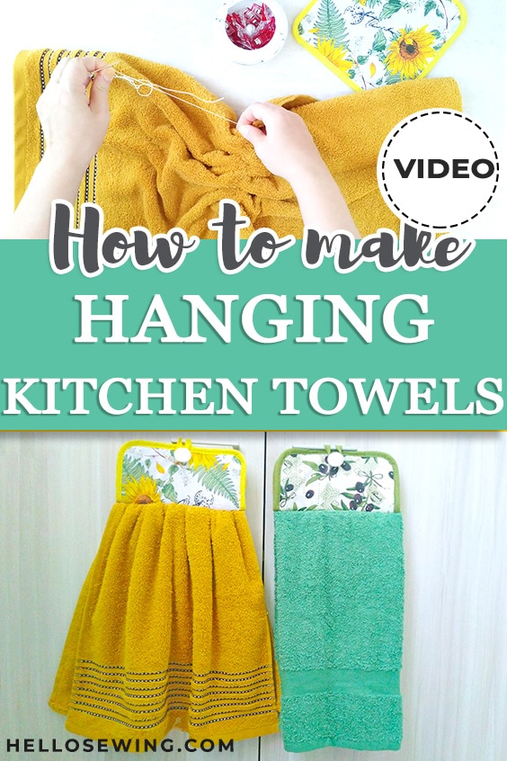 How To Make Hanging Kitchen Towels (2 Ways Gathered Or Folded) ⋆