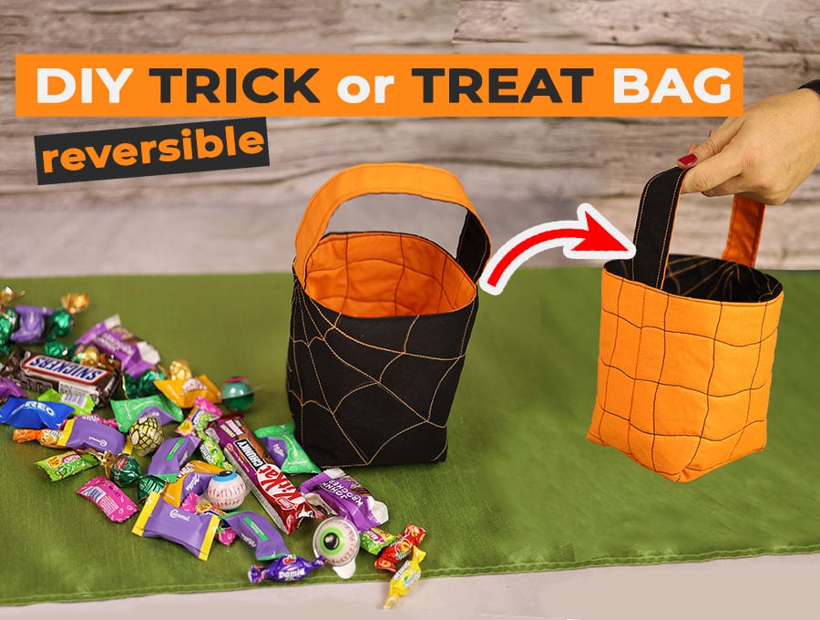 DIY Trick Or Treat Bag Pattern How To Sew A Reversible Trick Or Treat