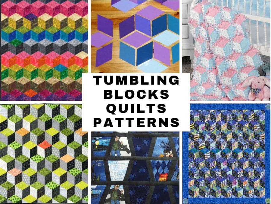Tumbling Blocks Quilts Patterns [Traditional Methods And Modern Twists