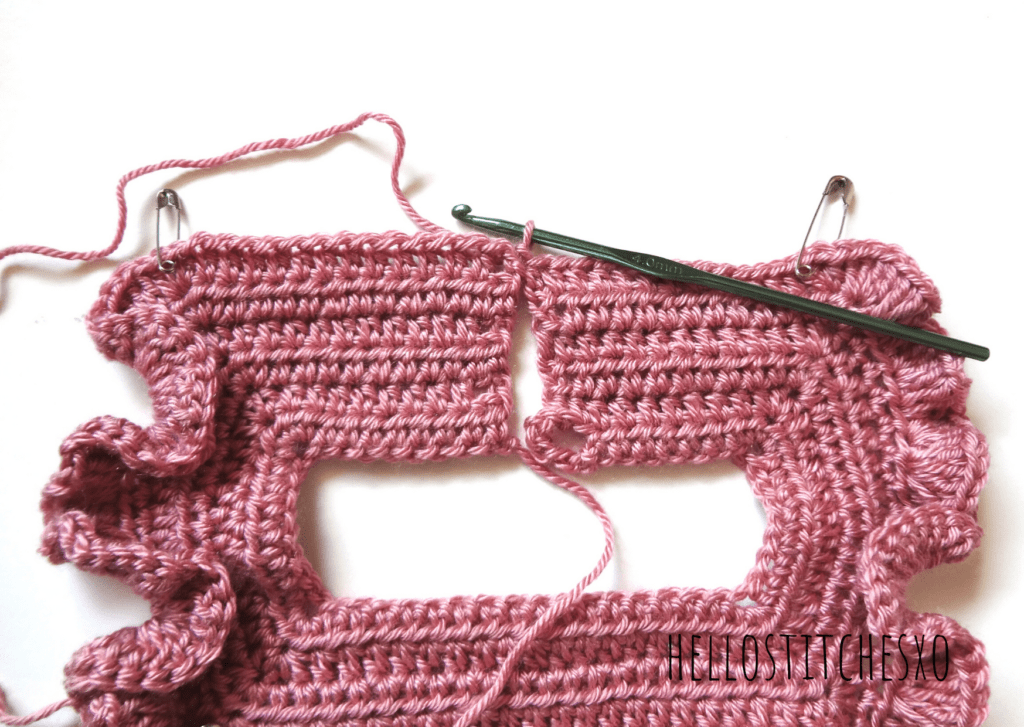 How to attach fabric to crochet baby dress Free pattern hellostitches xo