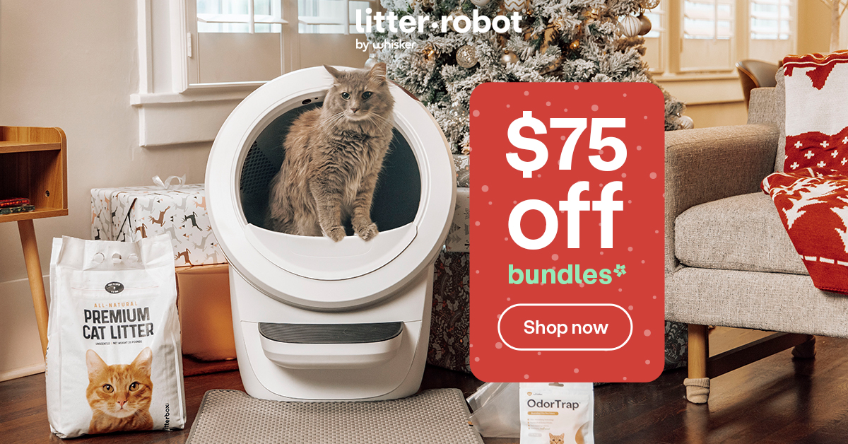 Litter Robot Cyber Monday Coupon Up To 75 Off Bundles & 25 Off